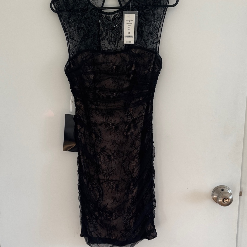 bebe Black Lace Mini Dress